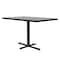 Correll Rectangle Cafe Bistro and Breakroom Pedestal Table, High Pressure Laminate Top, Gray Granite BCT3042-15 - alternate 1